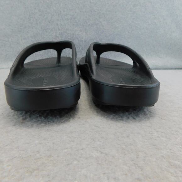 OOFOS Black Flip Flops Unisex Mens 9 Women 11 Comfort Recovery Shoes New - Picture 6 of 9